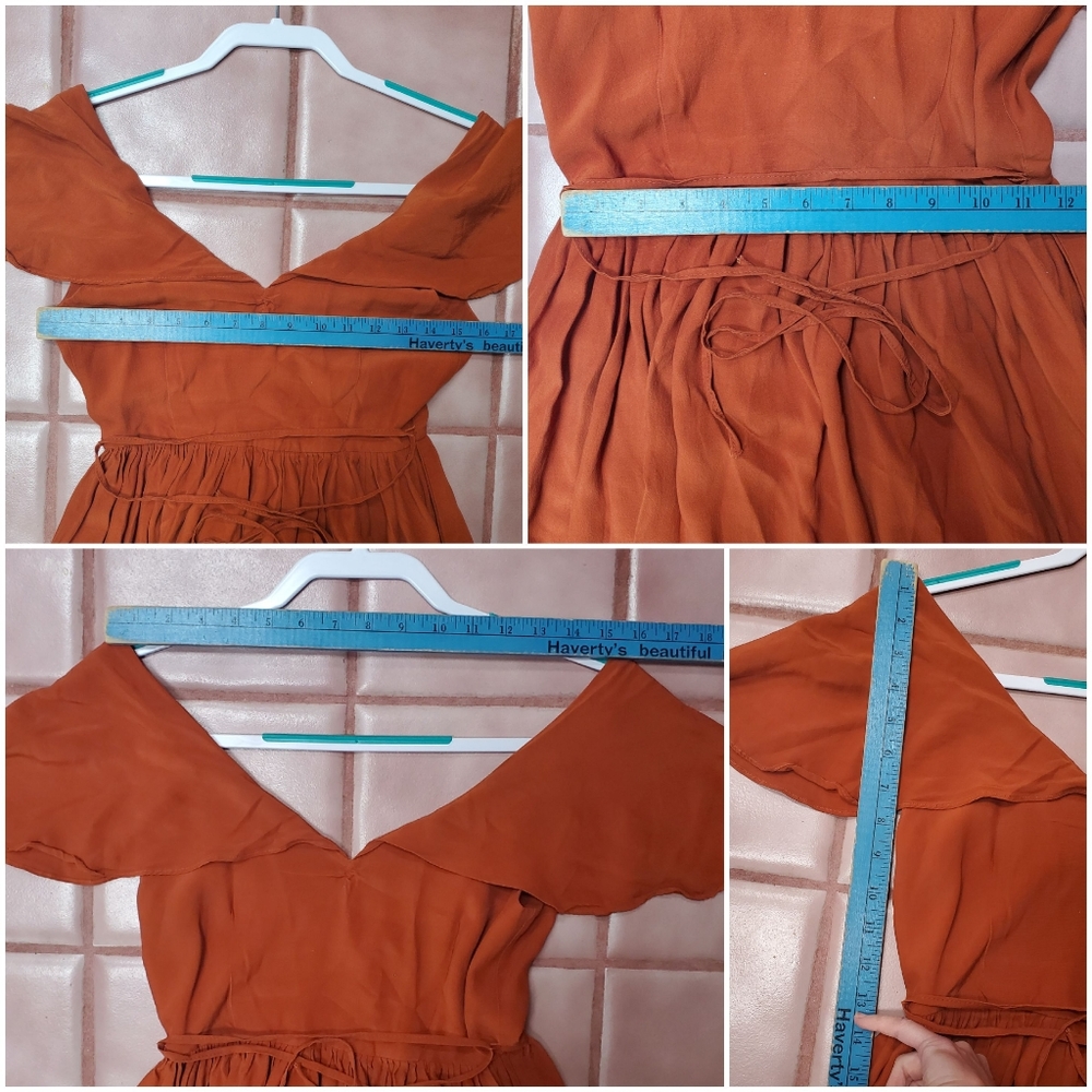 SOLD! Christy Dawn Monarch Dress, Rust, XS - Picture 8 of 15
